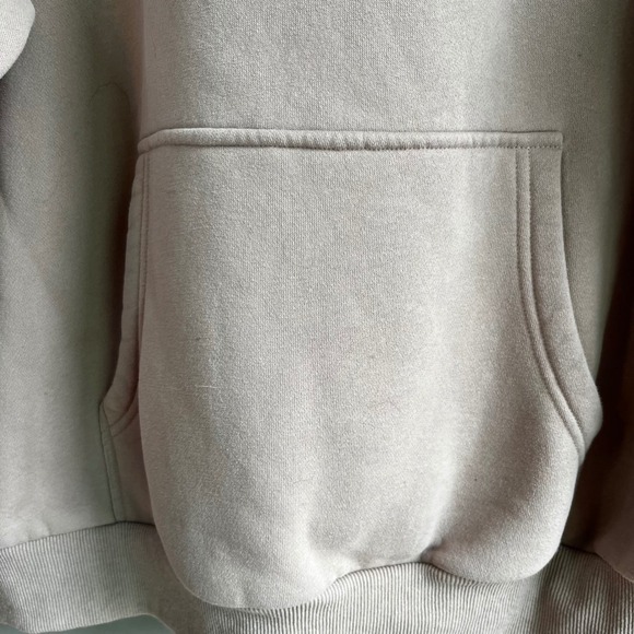 Oversized Beige Women's Pullover Hoodie Casual Comfy Loungewear Neutral Large - Picture 10 of 12